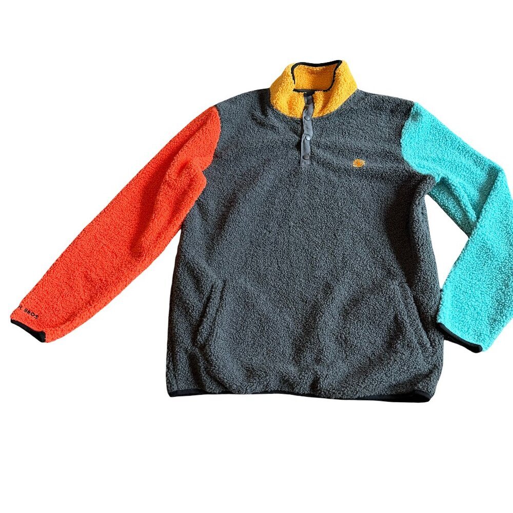 Dutch Bros Pullover Sherpa Fleece Sweater Embroidered Collectible Size Large